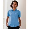 thumbnail image 2 of Russell Collection Ladies/Womens Short Sleeve Poly-Cotton Easy Care Poplin Shirt, 2 of 3