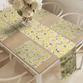 thumbnail image 2 of Ambesonne Fruits Table Runner & Placemats, Fresh Summer Eats Graphic, Placemat 4 pcs + Runner 14"x72", Mustard Peach and Blue Violet, 2 of 2