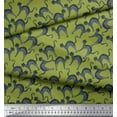 thumbnail image 2 of Soimoi Green Cotton Duck Fabric Cat Animal Printed Craft Fabric by the Yard 42 Inch Wide, 2 of 3