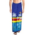 thumbnail image 2 of HAPPY BAY Men's Pareo Swim Trunk Vacation Sarong Beach Wrap One Size Arctic, Palm Trees Summer Vacation Aloha, 2 of 4