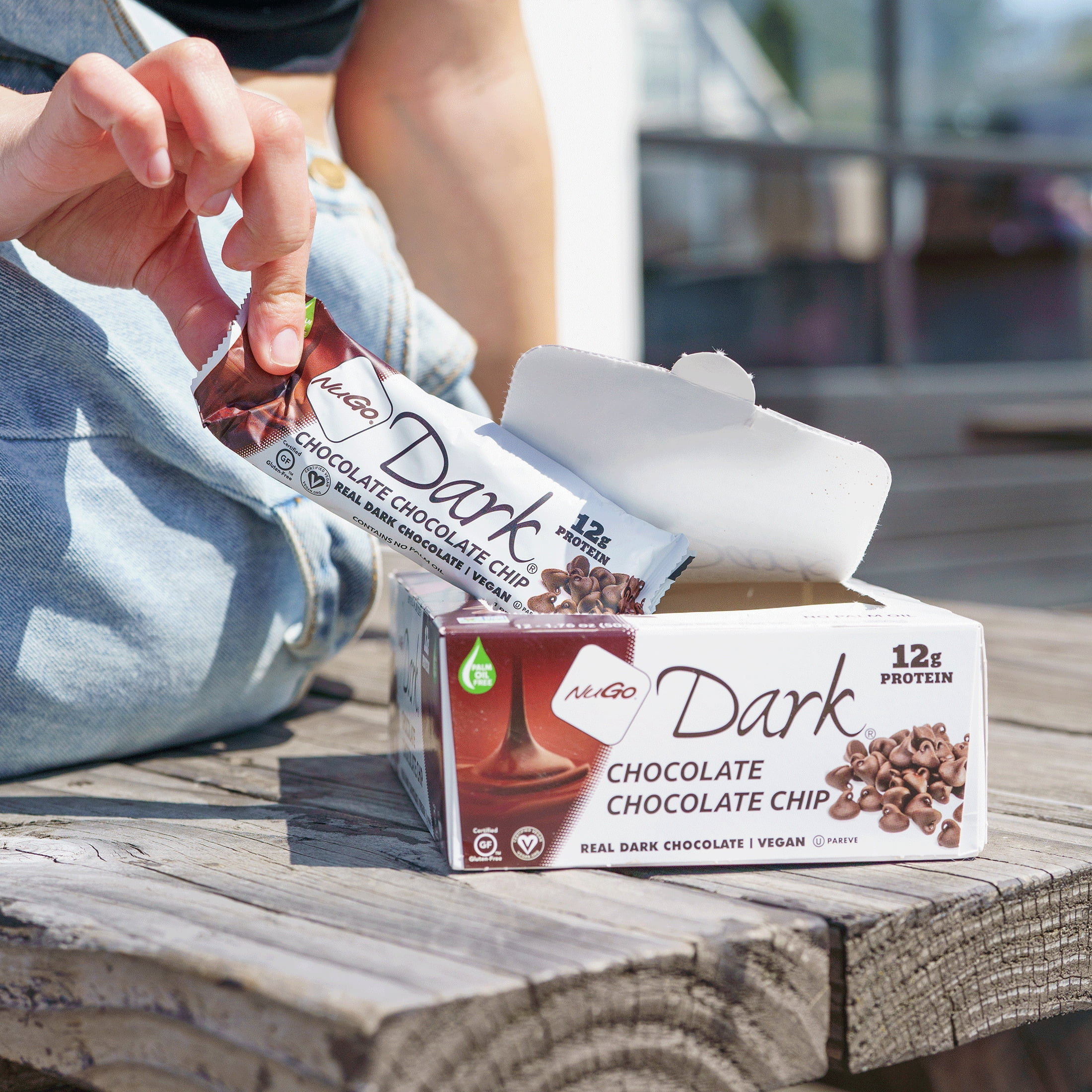 NuGo Dark Variety - Chocolate Pretzel 12 Bars & Chocolate Chocolate Chip 12 Bars, 12g Protein, Vegan, Gluten Free, Kosher Pareve, 24 Count