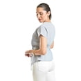thumbnail image 3 of Blusa de corte asimetrico Roman Fashion /Juvenil, 5107 (Rayas azul marino) azul G, 3 of 5