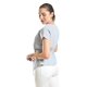thumbnail image 3 of Blusa de corte asimetrico Roman Fashion /Juvenil, 5107 (Rayas azul marino) azul G, 3 of 5