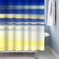 thumbnail image 3 of Tchckioa Gradient Striped Shower Curtain for Bathroom,72x72 Inch Waterproof Hooks Bath Curtain Decor,Blue Yellow, 3 of 6