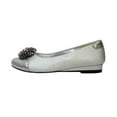 thumbnail image 3 of FUZZY Andie Women Extra Wide Width Metallic Slip On Flats SILVER 9.5, 3 of 6