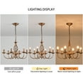 thumbnail image 4 of Garwarm 6-Light Farmhouse Candle Chandelier for Living Room, Rustic Industrial Pendant Ceiling Light fixture, Vintage Hanging Lamp for Bedroom Hallway Kitchen Dining Room Foyer, 4 of 13