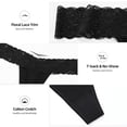 thumbnail image 2 of Sunm Boutique Lace Thongs for Women Low Rise T Back Cheeky Panties Cotton Womens Underwear,8 Pack, 2 of 8