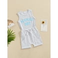 thumbnail image 3 of Bagilaanoe 2pcs Toddler Baby Boy Shorts Set Sleeveless Letter Print Tank Tops + Shorts 6M 12M 18M 24M 3T Kids Casual Summer Clothes, 3 of 7