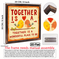 thumbnail image 3 of 1pc, Together Is a Wonderful Place To Be Wooden Frame Sign Festive Holiday Cozy Christmas Home Decor Inspirational Wall Art For Living Room Or Office A Versatile Decor Piece That Fits Seamlessly W, 3 of 9