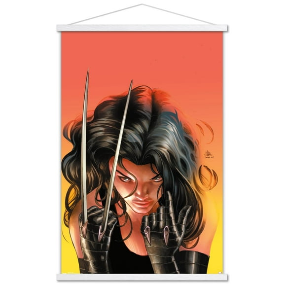 Marvel Comics - X-23 - Claws Wall Poster with Wooden Magnetic Frame, 22.375" x 34"