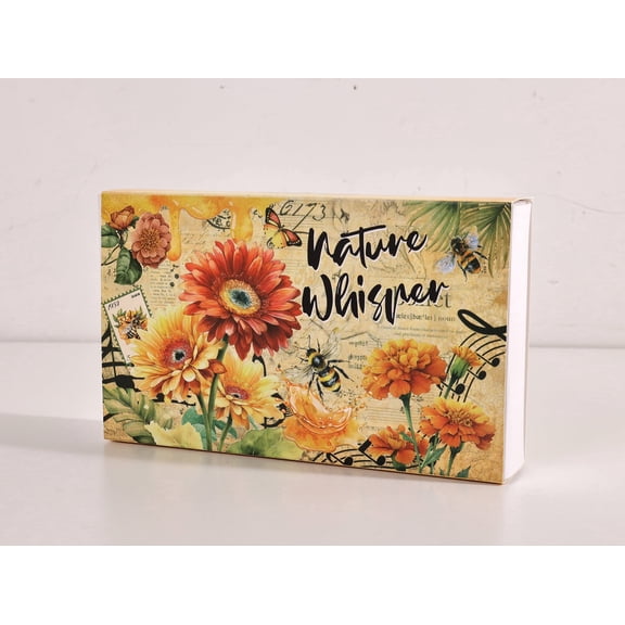Natural Washi Tape Set, 42 Rolls - Floral, Butterfly, Bee, Botanical,Letter, Vintage Writable Scrapbooking Tapes for Journaling, Bullet Diaries, Card Making, Gift Wrapping, Aesthetic Craft Supplies
