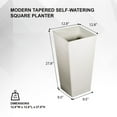 thumbnail image 5 of XBrand Modern 28-Inch Square Planter, Modern Tapered White Planter Perfect for Indoor & Outdoor Planter, Patio Décor, White, 5 of 6