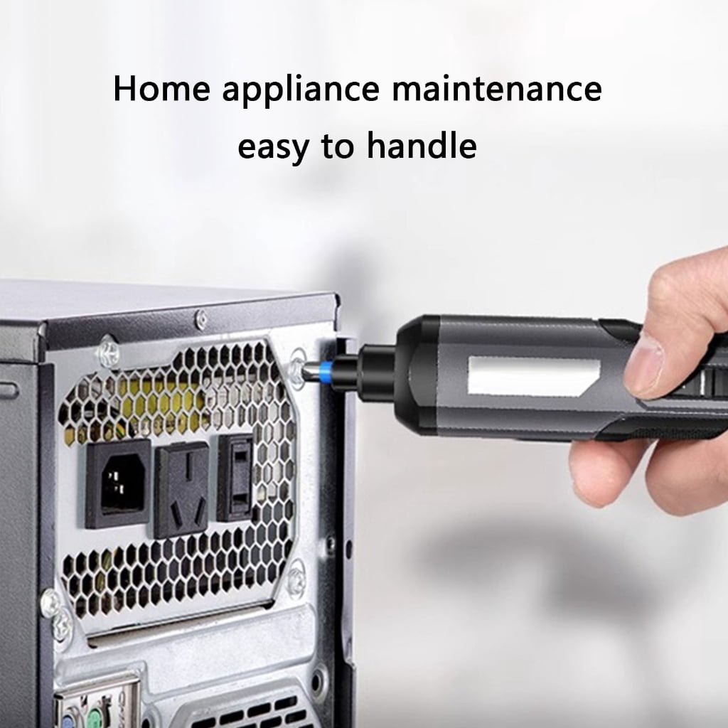 Portable 4V Electric Screwdriver Set with Adjustable Torques and Type C Charging for Household Maintenance