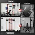 thumbnail image 2 of Folding Wall Mounted Squat Rack,1000 lbs Capacity Power Rack for Home Gym,Space-Saving Foldable Squat Rack with Pull-Up Bar & Landmine,Heavy-Duty 2.36" x 2.36" Steel Frame Power Cage, 2 of 9