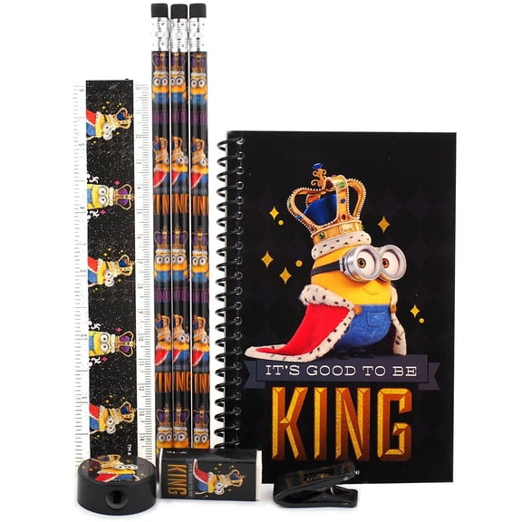 Minions Black Stationery Set