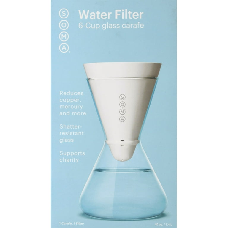 Soma 6-Cup Water Filter Glass Carafe