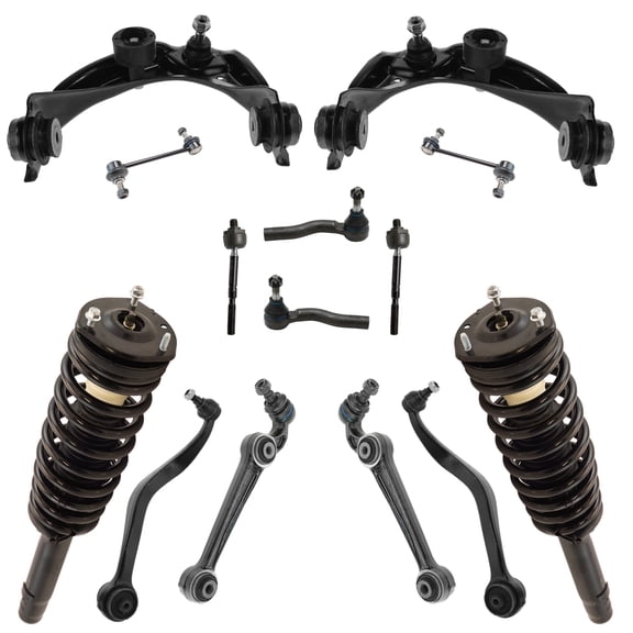 TRQ 14pc Steering Suspension Kit Control Arms Tie Rods Shock & Spring Assemblies PSA32022 Fits select: 2011-2012 FORD FUSION, 2010 FORD FUSION SE