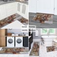 thumbnail image 6 of Upgrade Your Floor with Turquoise & Grey Abstract Art Kitchen Rugs, Non-Slip, Ideal for Any Space, 6 of 7