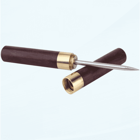 Stainless Steel Ice Pick with Wooden Handle and Sheath Kitchen Tool (Black)