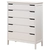 Angel Line Lauren 5 Drawer Chest, White