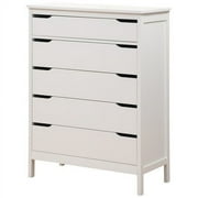 Angel Line Lauren 5 Drawer Chest, White