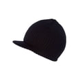 thumbnail image 1 of New Cuffless Acrylic Beanie Visor, Black, 1 of 2