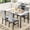 Dot-Gray+White, variant on MOOSENG Small Dining Table Set for 4, 5 Pieces Dining Room Sets with Faux Marble Table & Velvet Chairs, Modern Kitchen Table Set with Chair for 4