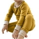 thumbnail image 5 of Odeerbi 6M-7Y Niños Niñas Costilla Pijamas de Punto de Manga Larga Tops Pantalones de Talle Alto de Dos Piezas Pijama Set, 5 of 5
