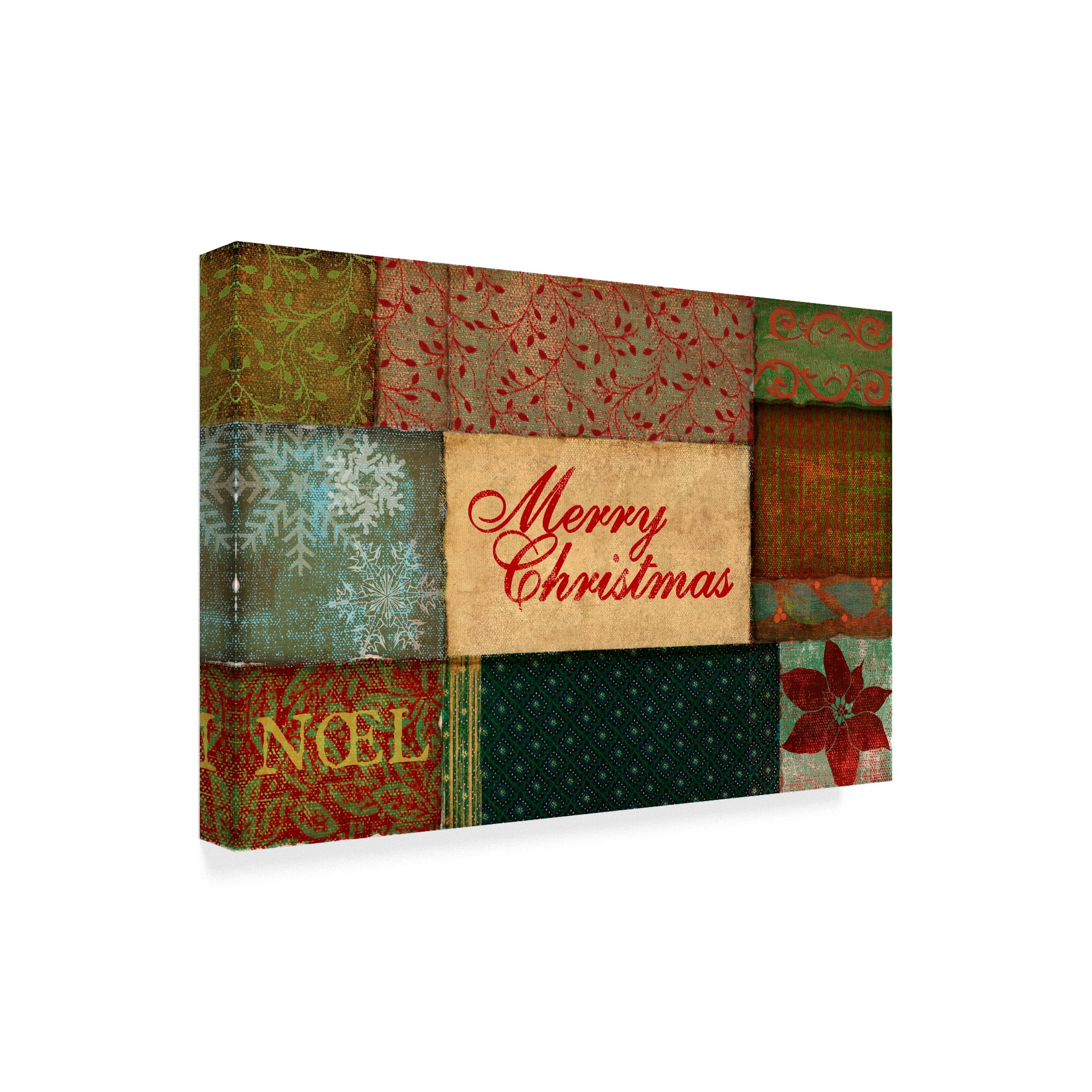 Trademark Fine Art Seasonal Canvas Art ' Christmas Patches ' by Art Licensing Studio