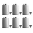 thumbnail image 2 of 6 Pcs 8 oz Hip Stainless Steel Flask & Funnel Set by QLL, Easy Pour Funnel is Included, Great Gift, 2 of 10