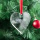 thumbnail image 2 of Venta al por mayor de adornos navideños de vidrio, decoración personalizada, adorno de cristal transparente k9 con forma de corazón de Navidad, 2 of 3