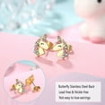 thumbnail image 5 of Tingn Unicorn Earrings for Women Dainty Gold Colorful CZ Earring Birthday Jewelry Gifts, 5 of 6