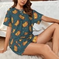 thumbnail image 4 of Logiee Hot Dog 6 Print Womens Pajamas Set,Short-Sleeve Pajama 2 Piece Sleepwear with Pockets-XX-Large, 4 of 6