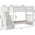 thumbnail image 5 of HomeStock Contemporary Cool Bunk Bed with Turbo Charger - Space-Saving Design, Built-In Charging Station, Sturdy Frame-Color:White,Size:Twin over Twin, 5 of 10