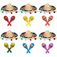 thumbnail image 2 of Maracas de madera Honoson para fiestas, con sombrero, para decoración de fiesta, 2 of 6