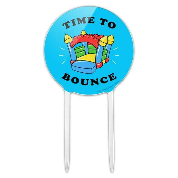 Acrylic Time to Bounce House Funny Humor Cake Topper Party Decoration for Wedding Anniversary Birthday Graduation
