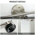 thumbnail image 3 of 4-Light Brushed Nickel Vanity Bathroom Mirror Light, Wall Sconce with Frosted White Glass Shades for Bedroom Bathroom Dressing Room, 3 of 8