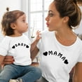 thumbnail image 3 of Odeerbi Mommy And Me Tops Matching Outfits Mother and Daughter Clothes Love Print Short Sleeve T-shirts Tops Blouse, 3 of 5