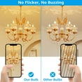 thumbnail image 2 of TORCHSTAR 12 Pack Dimmable C35 LED Bulbs, UL Listed Vintage Edison Bulb, LED Chandelier Light Bulbs, 4.5W, E26 Base, 2200K Amber Warm, 2 of 7