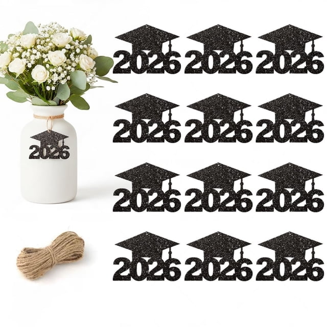 24pcs Graduation Party Paper Hanging Vase Centerpieces With Hanging Rope For Celebration Paper Vase