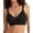 Black, variant on SHARICCA Wireless Bra for Women Comfort Floral Seamless Push Up Bras