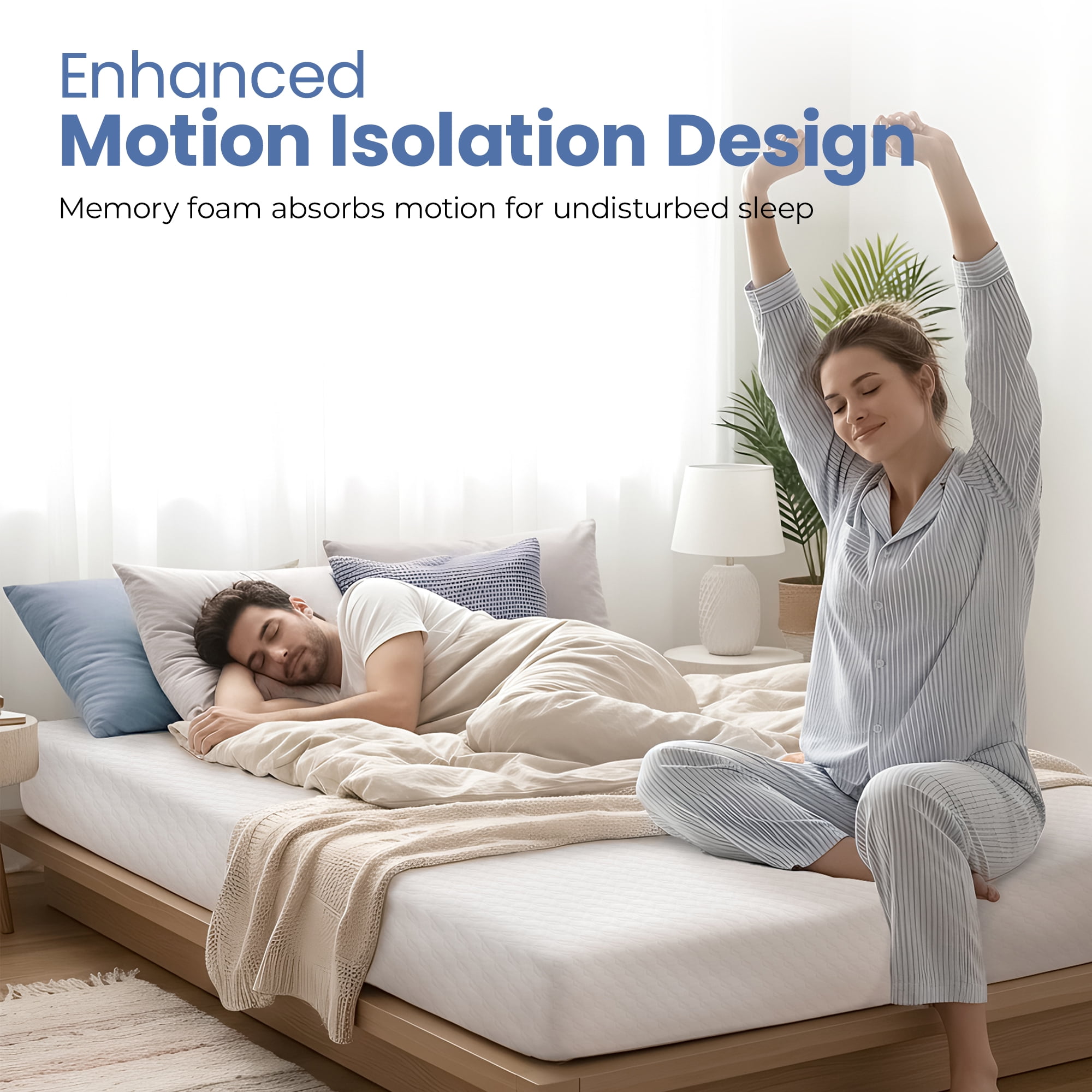 CELTOSS 8 Twin Memory Foam Mattress, Medium Firm, Pressure Relief, Mattress in a Box