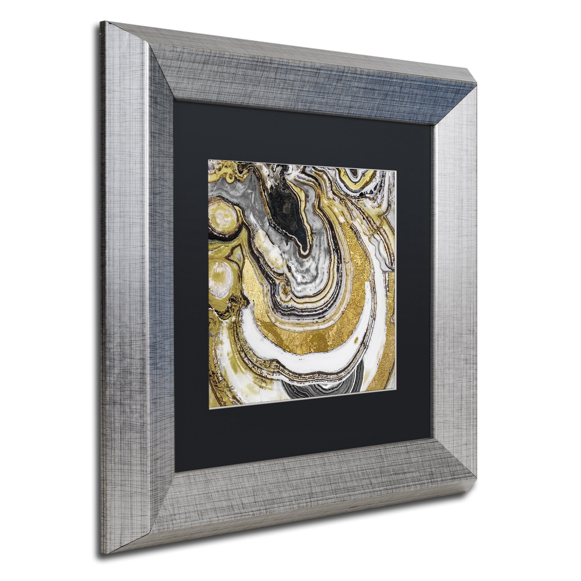 Trademark Fine Art "Stone Prose" Canvas Art by Color Bakery, Black Matte, Silver Frame
