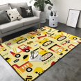 thumbnail image 3 of Area Rugs For Living Room Decor - Funny Construction Vehicles Soft Anti Slip Throw Washable Rugs 5x7 For Bedroom, Indoor Carpet For Bedroom Living Room 80x58In, 3 of 7