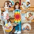 thumbnail image 6 of Tie Dye Soft Petal Ring Pattern Kids Aprons for Girls and Boys,Adjustable Neck Strap Toddler Aprons for Kids Cooking Baking, 6 of 6
