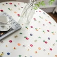 thumbnail image 5 of Colorful Flower Lace Tablecloth Embroidered Lace Table Cover, Classic Dustproof Table Protector for Kitchen Dining Room Party Wedding Banquet Home Decoration, 5 of 7