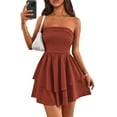 thumbnail image 1 of Vestido PRETTYGARDEN para mujer, verano 2025, sin tirantes, tubo, tamaño mini, 1 of 7