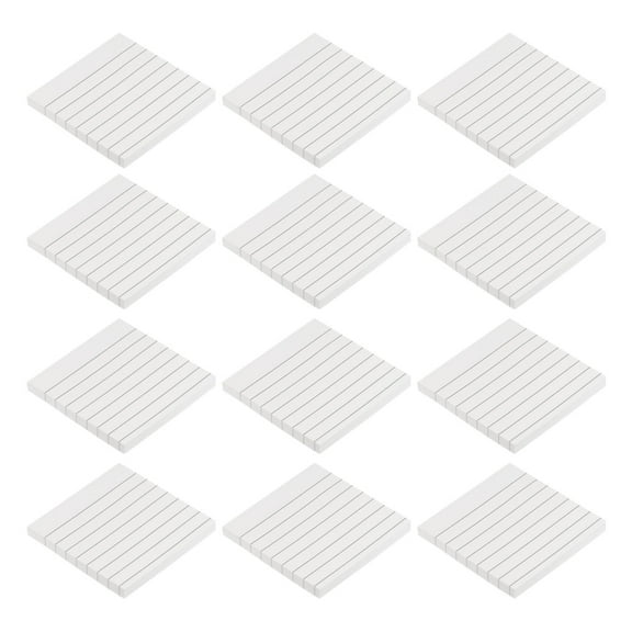 Uxcell 3" x 3" Lined Sticky Notes, Self-Stick Memo Pads 960 Sheets, White, 12 Pack