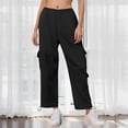 thumbnail image 5 of Women's High Waist Cargo Joggers Comfortable Relaxed Fit Athletic Sweatpants for Casual Wear, 5 of 8