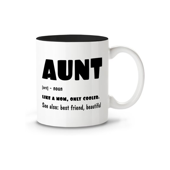 Christmas Gifts for Aunt - Cool Happy Holiday Season Xmas Coffee Mug - Best Tea Cup Gift For Auntie Birthday 11oz